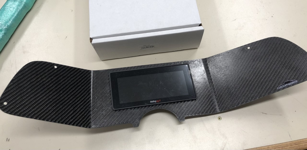 Carbon dash panel with Holley Pro Dash